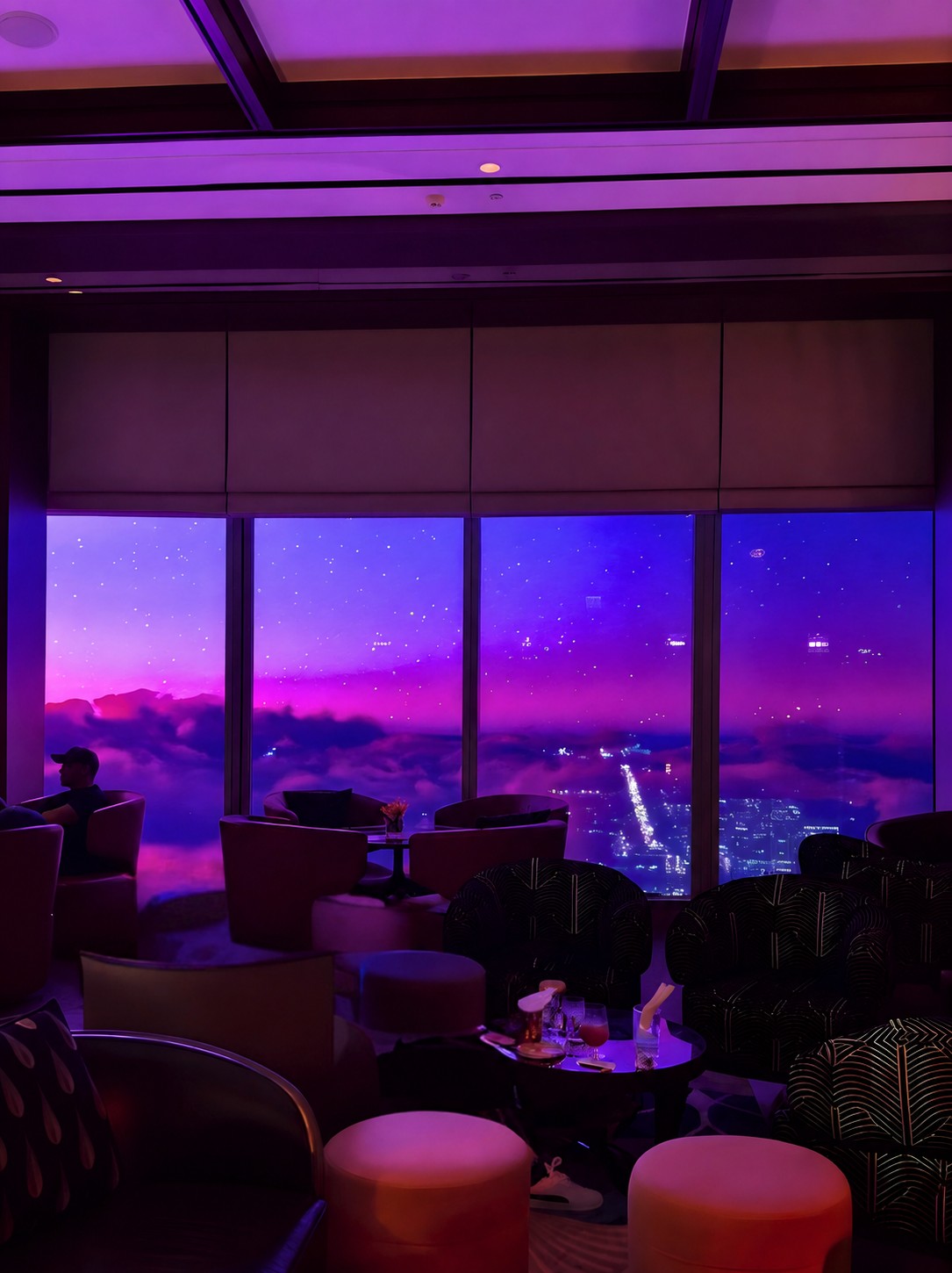 Solaire North Skybar transparent LED window film